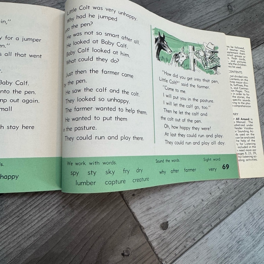 All Around with Dot and Jim 1stPhonetic Keys to Reading Workbook 1953 Vintage - Picture 5 of 13
